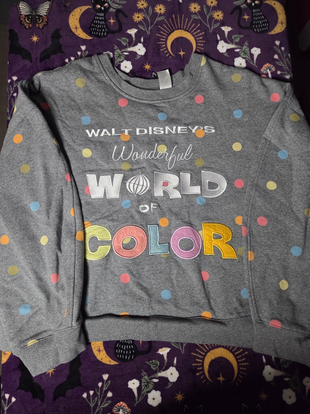 Wonderful World of Color Gray Polka Dot Men's Sweatshirt